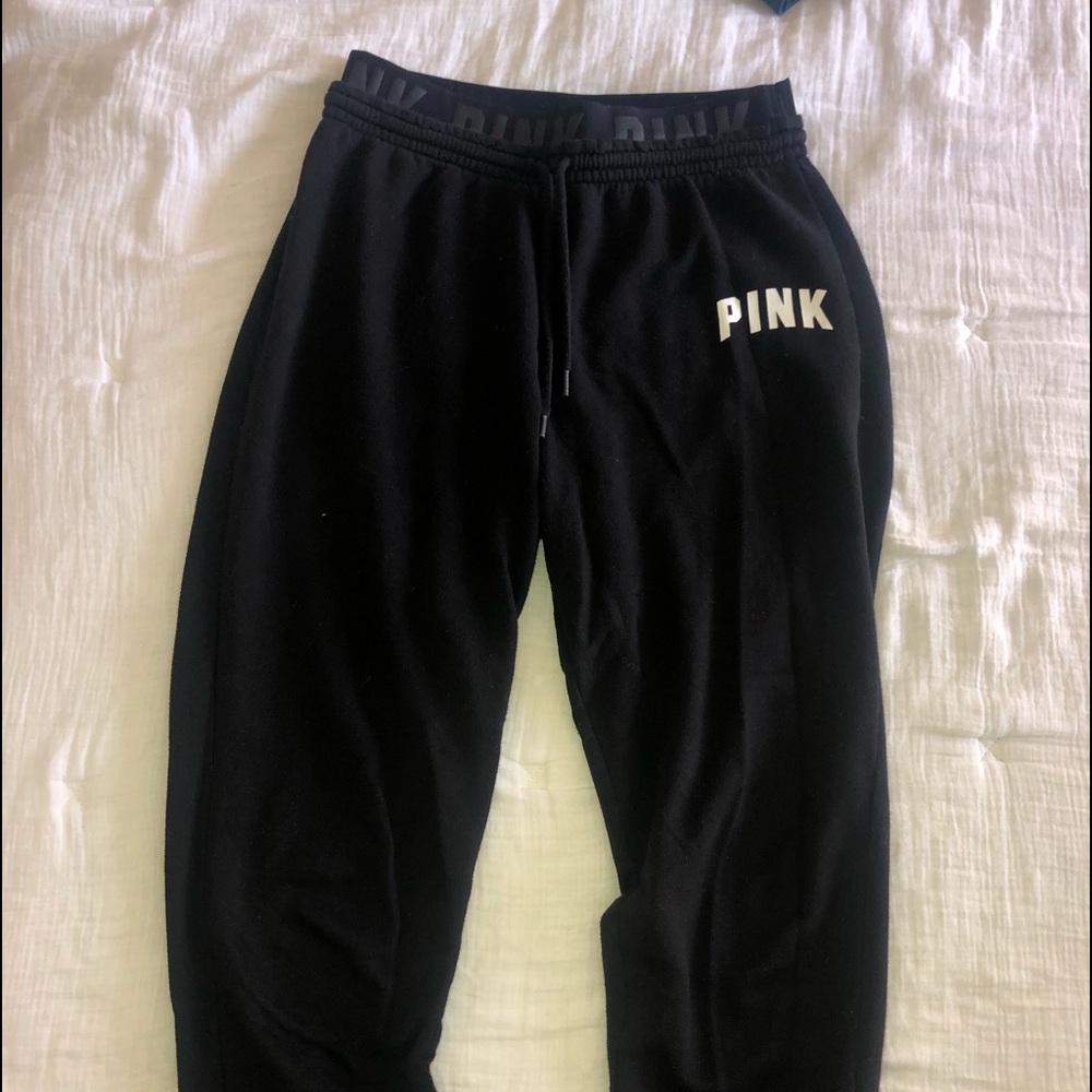 PINK Victoria’s Secret Black Jogger Sweatpants